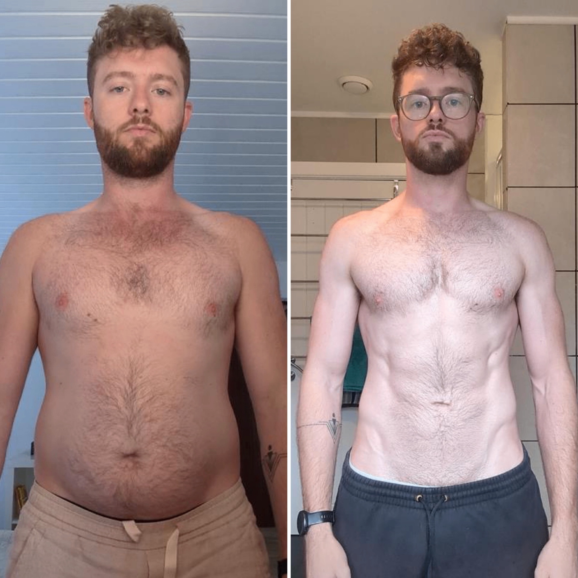 Oli, Men's Coach, before and after coaching with Aidan Burr